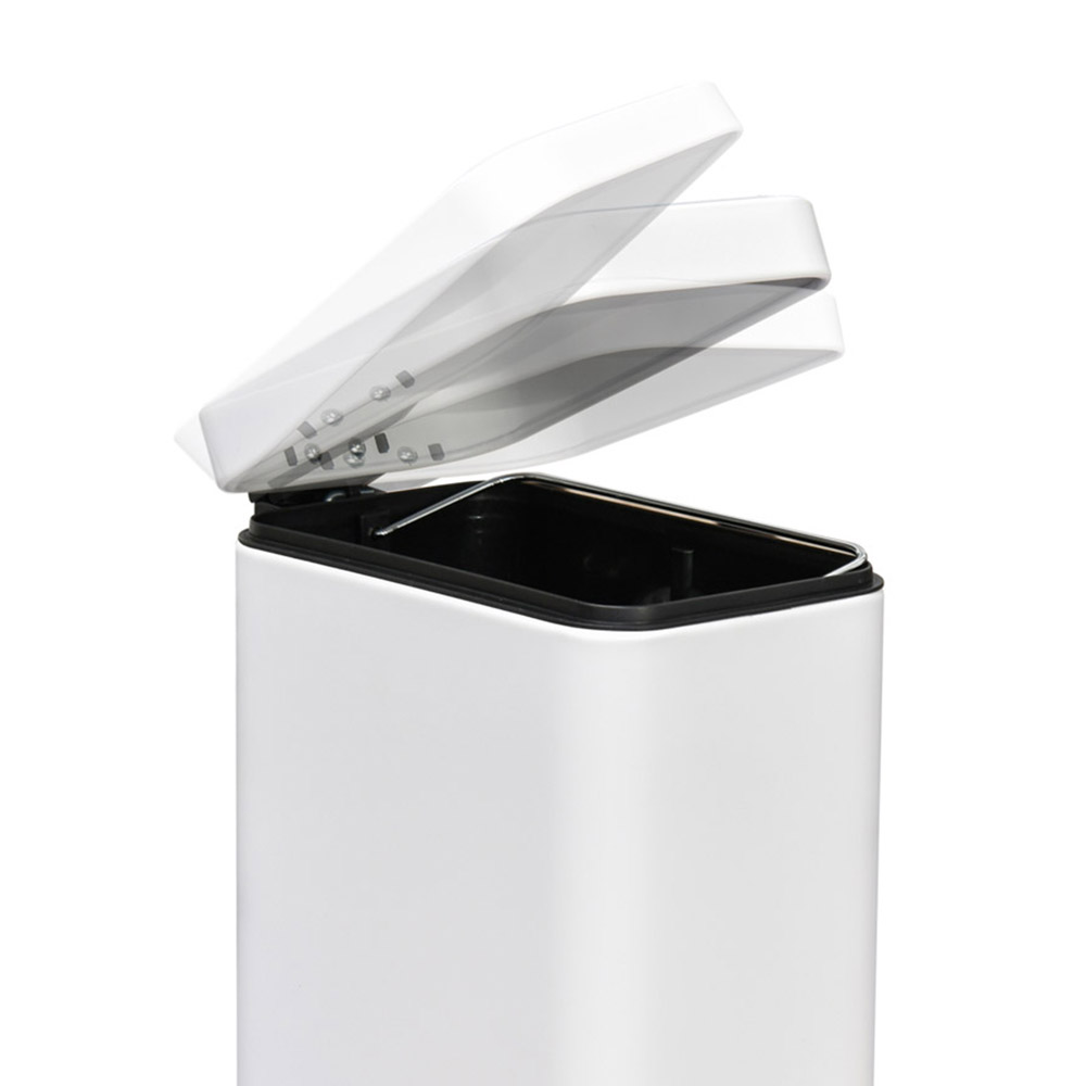 HOMCOM White Pedal Bin 5L Image 4