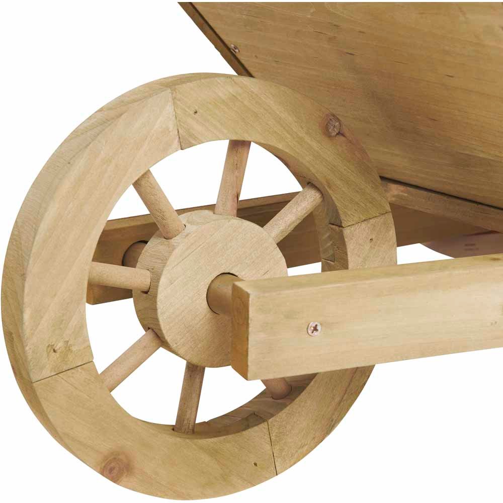 Wilko Wooden Wheelbarrow Planter Image 4