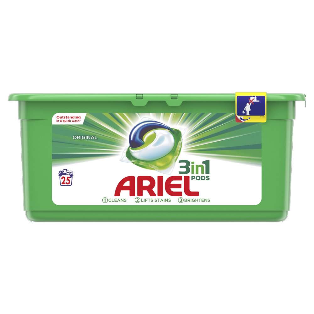Ariel Original 3 in 1 Liquid Pods 27 Washes Image