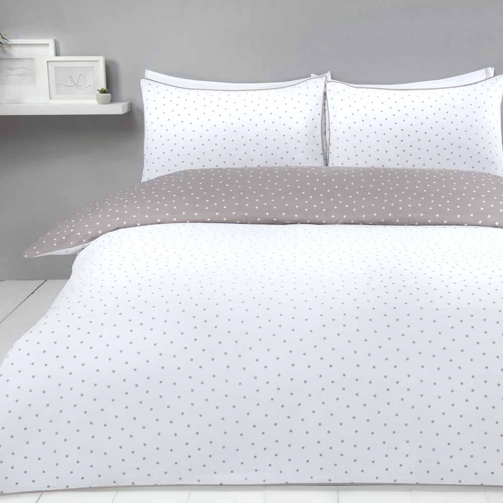 Sleepdown Dotted Duvet Set Mink Double Image 1