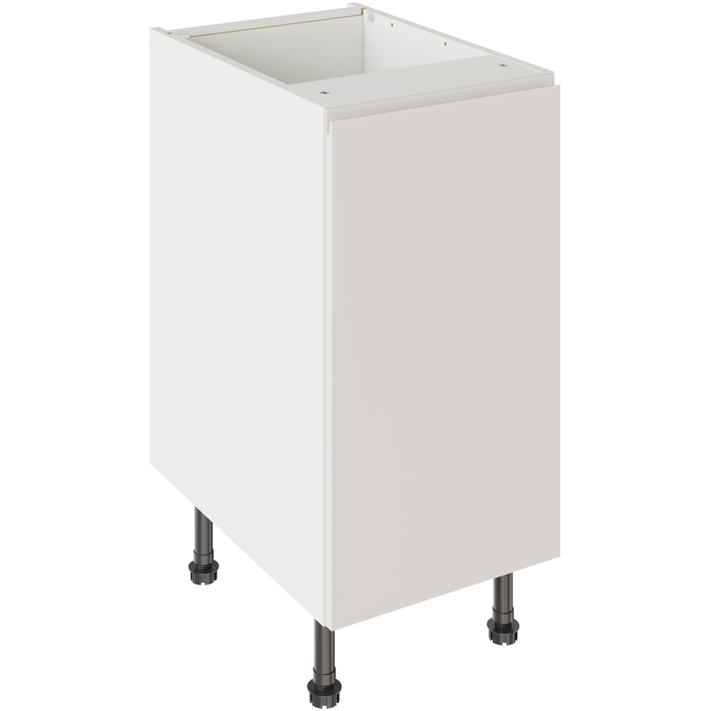 Kitchen Kit J-Pull Matt Light Grey Base Kitchen Cabinet Flatpack 400mm Image 1