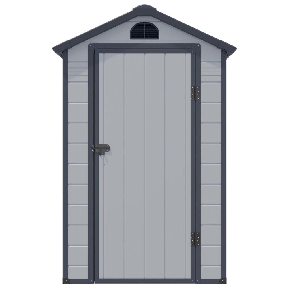 Rowlinson 4 x 3ft Light Grey Airevale Plastic Garden Shed Image 5