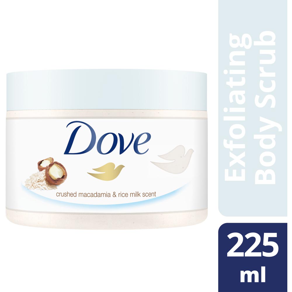 Dove Shower Body Scrub Jar Macadamia 225ml Image 3