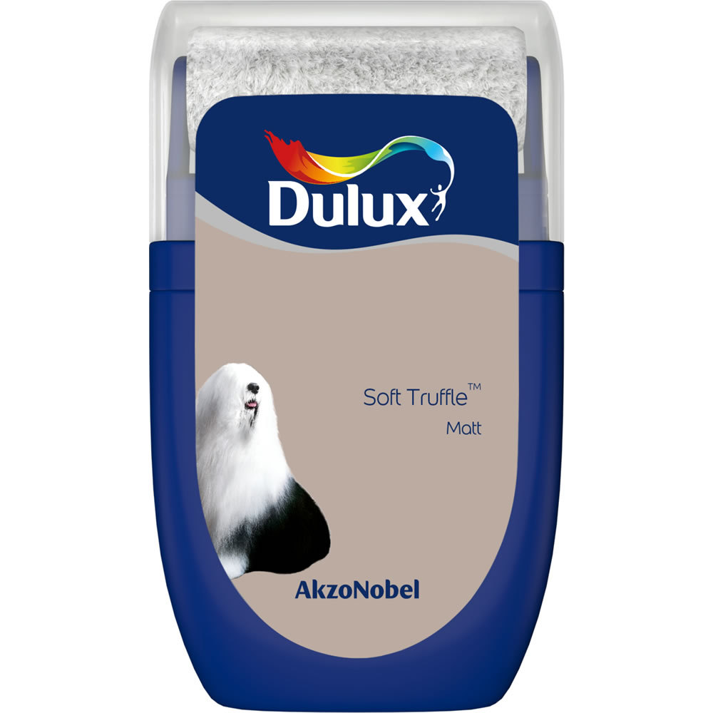 Dulux Soft Truffle Matt Emulsion Paint Tester Pot 30ml Image 1