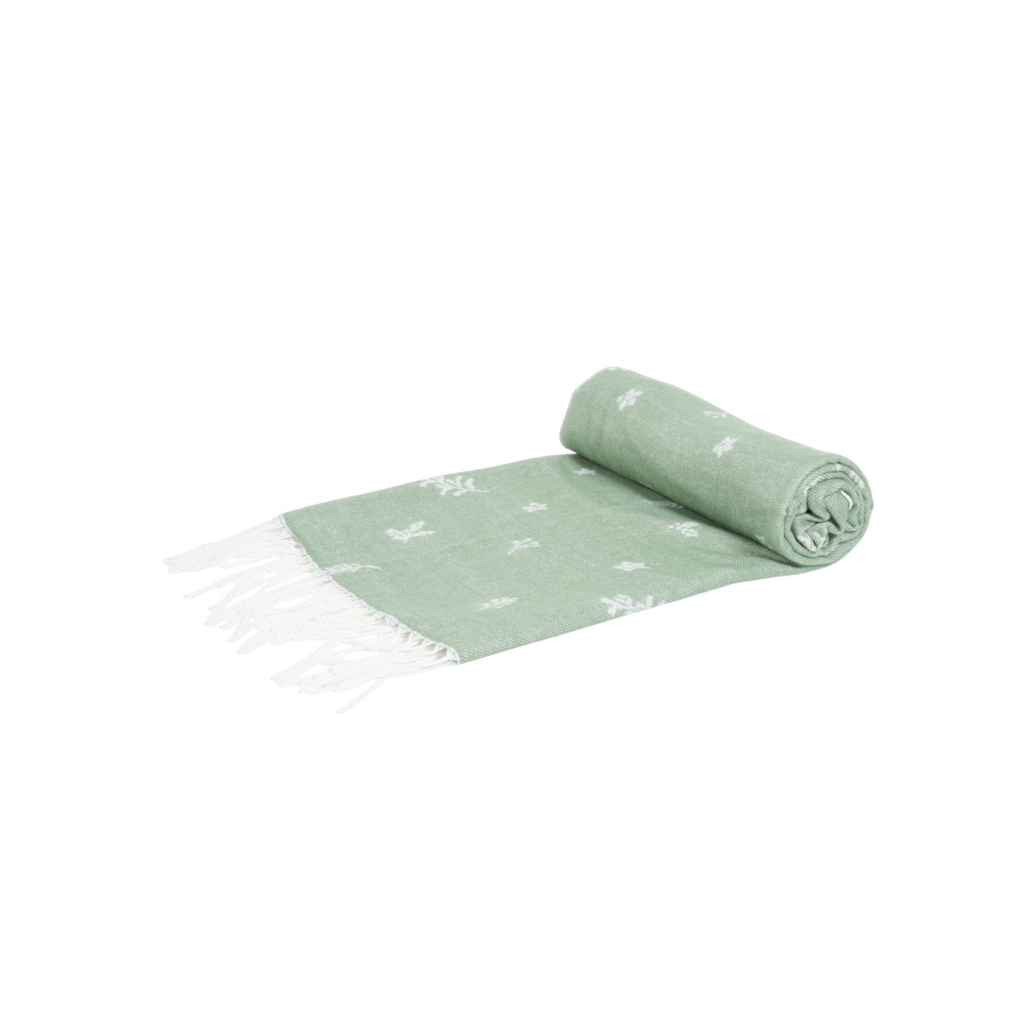 Foliage Woven Throw Green Image 4