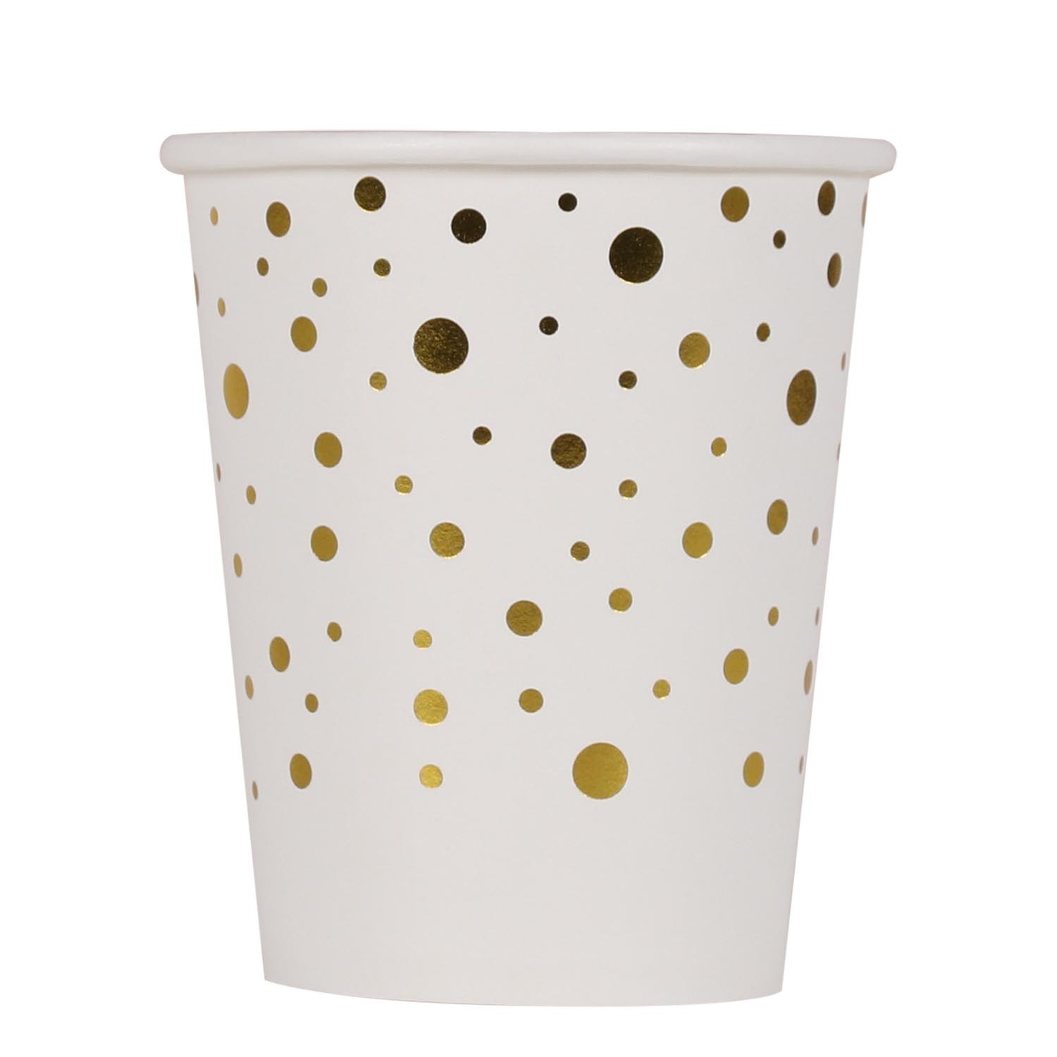 Pack of 8 Gold Foil Paper Cups Image