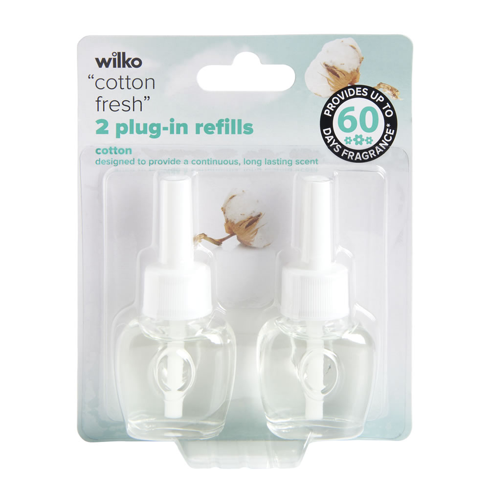 Wilko Cotton Plug In Air Freshener Refill 2 pack Wilko
