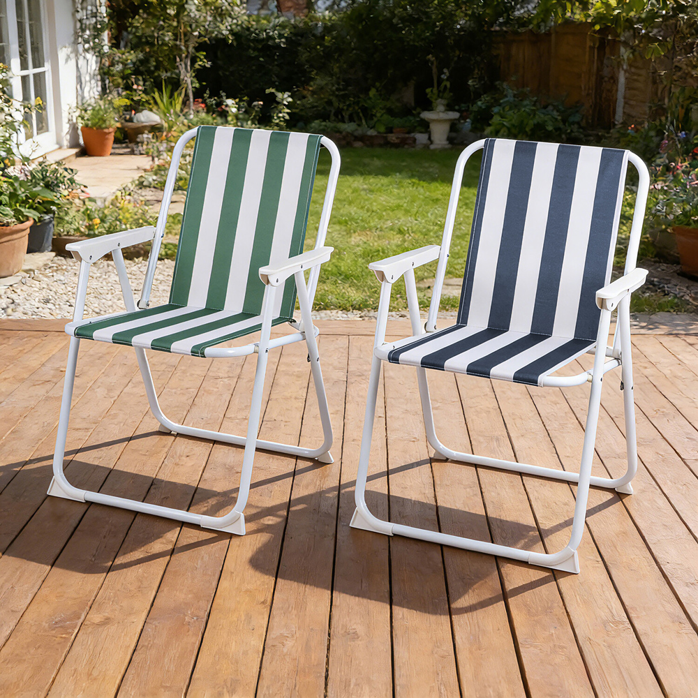 Striped Folding Chair Image 3