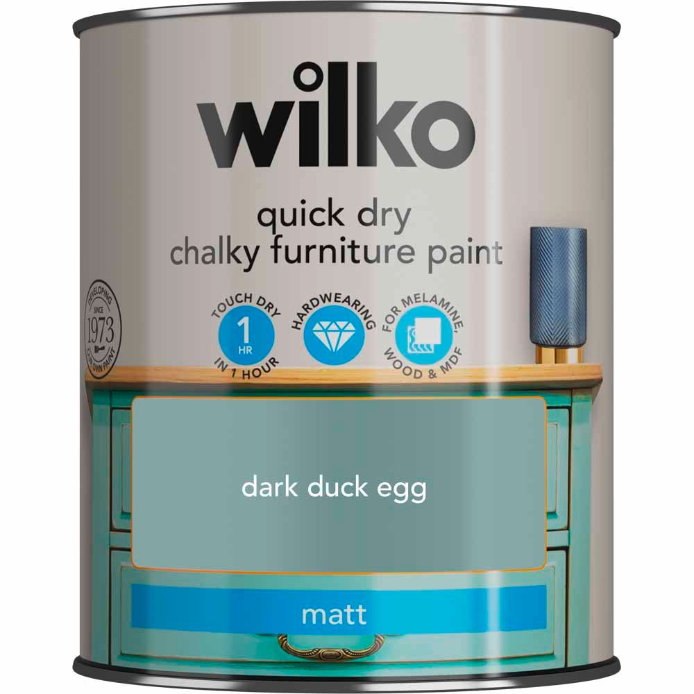 Wilko Quick Dry Dark Duck Furniture Paint 750ml Image 2