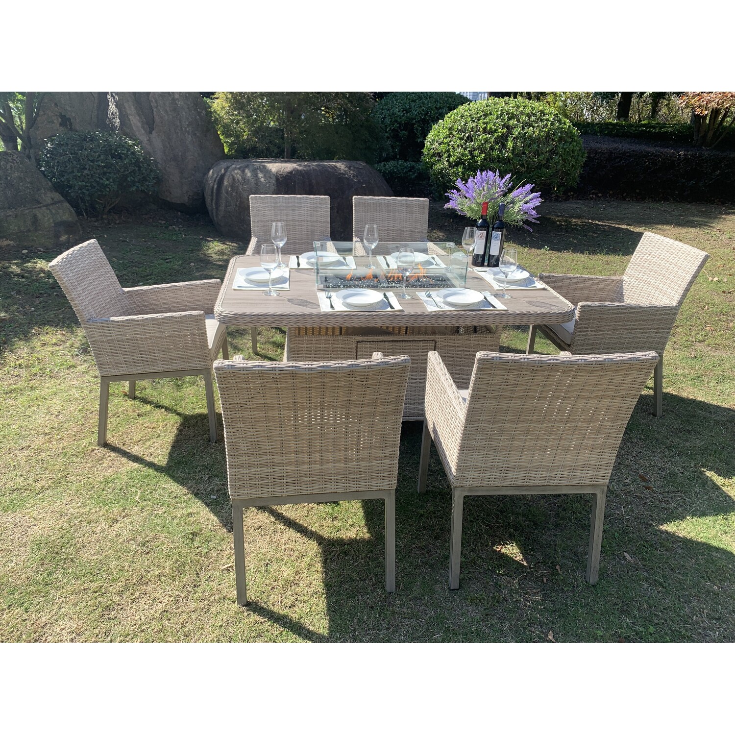 Sandringham Seven Piece Dining Set - Natural Image 3