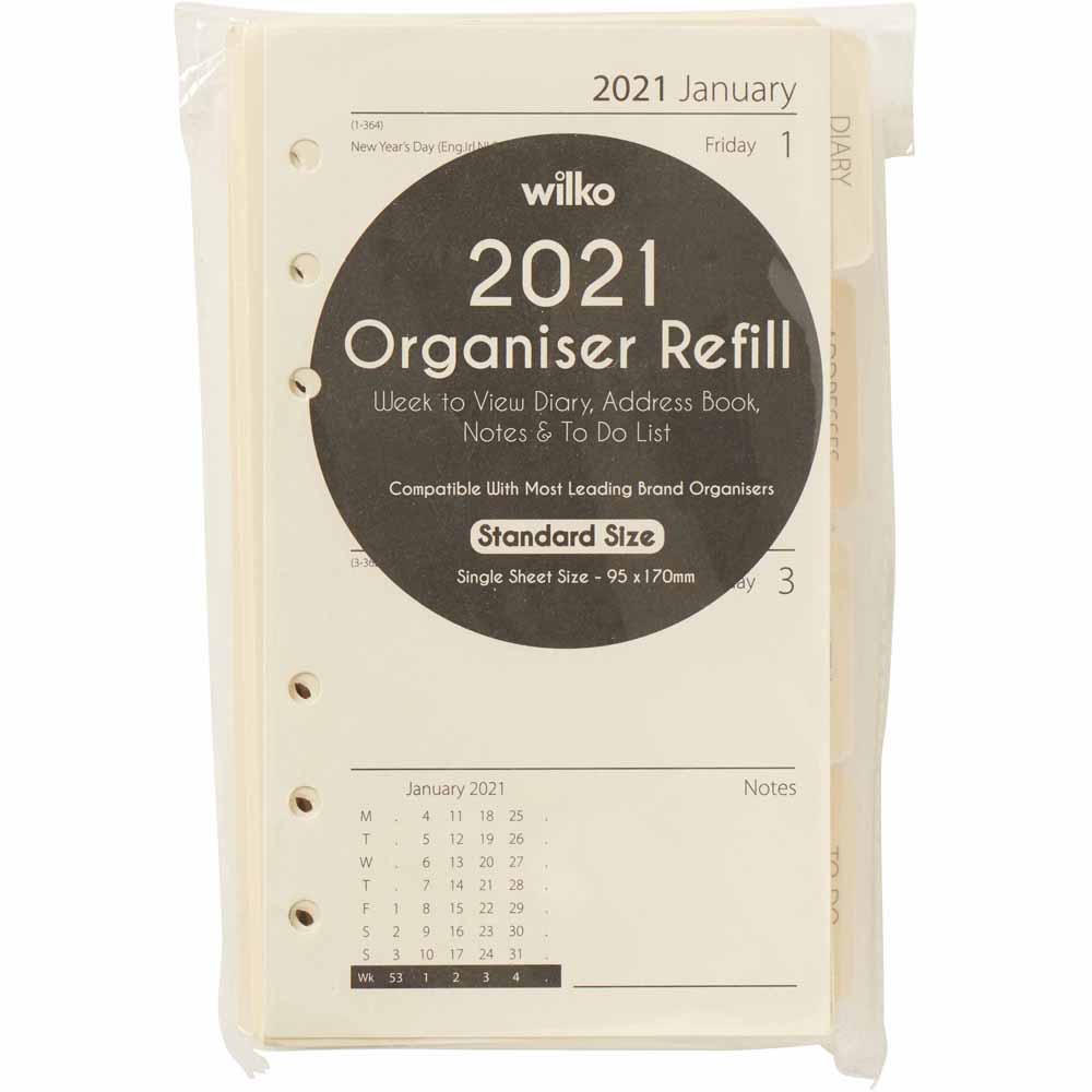 Wilko Organiser Refill 2021 Image