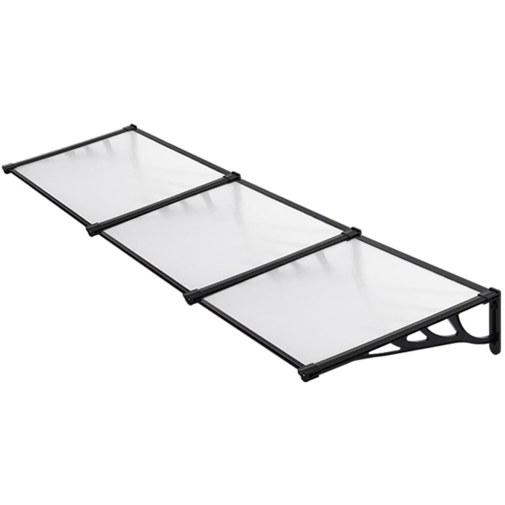 Living and Home Black Front Door Canopy 90 x 270cm Image 2