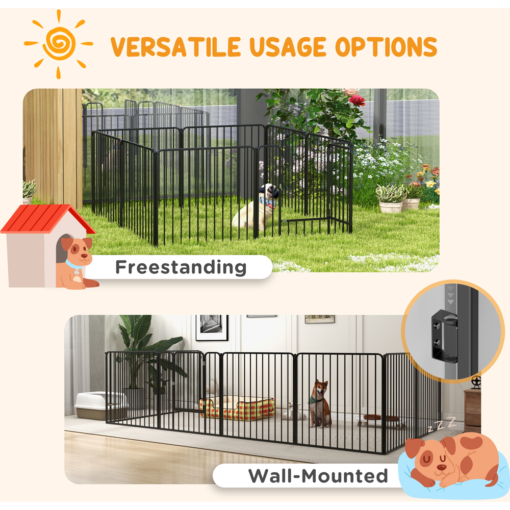 PawHut 8 Panel Heavy Duty Dog Playpen Image 6