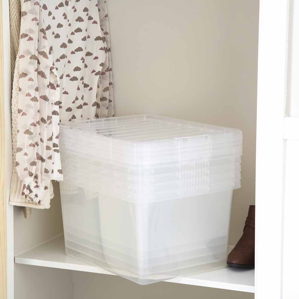 Wham 37L Clear Crystal Box and Lid Pack of 5 Image 3