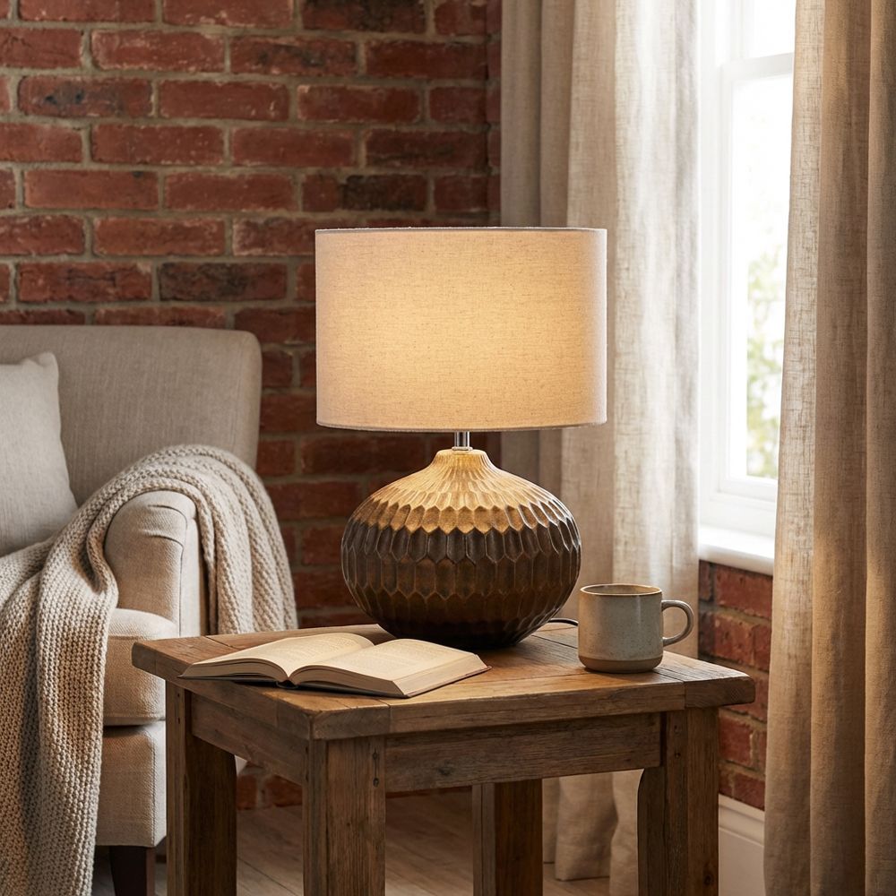 Levi Bronze Antique Table Lamp Image 3
