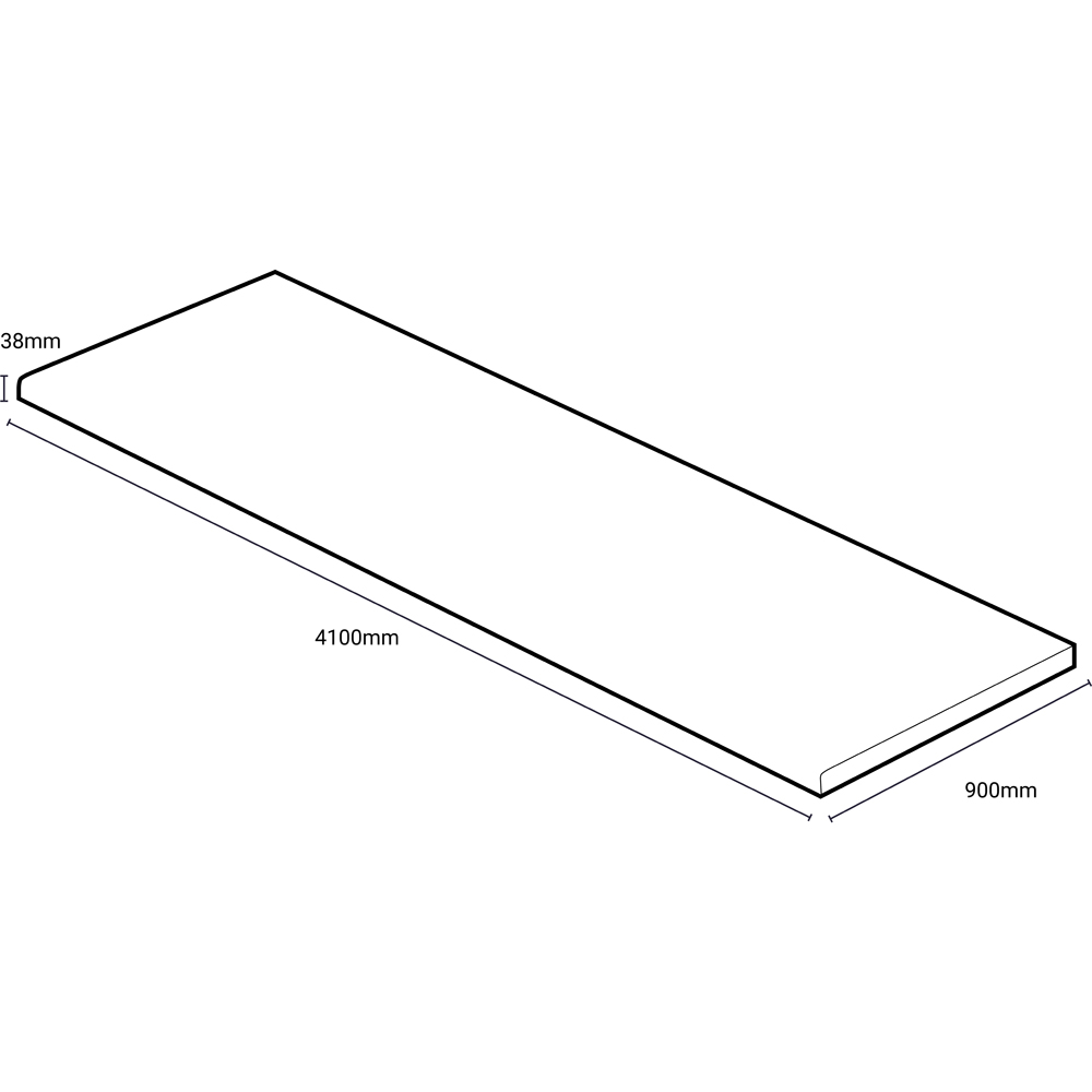 Options Plus Pure White Post-Formed Laminate Kitchen Breakfast Bar 4100 x 900 x 38mm Image 6