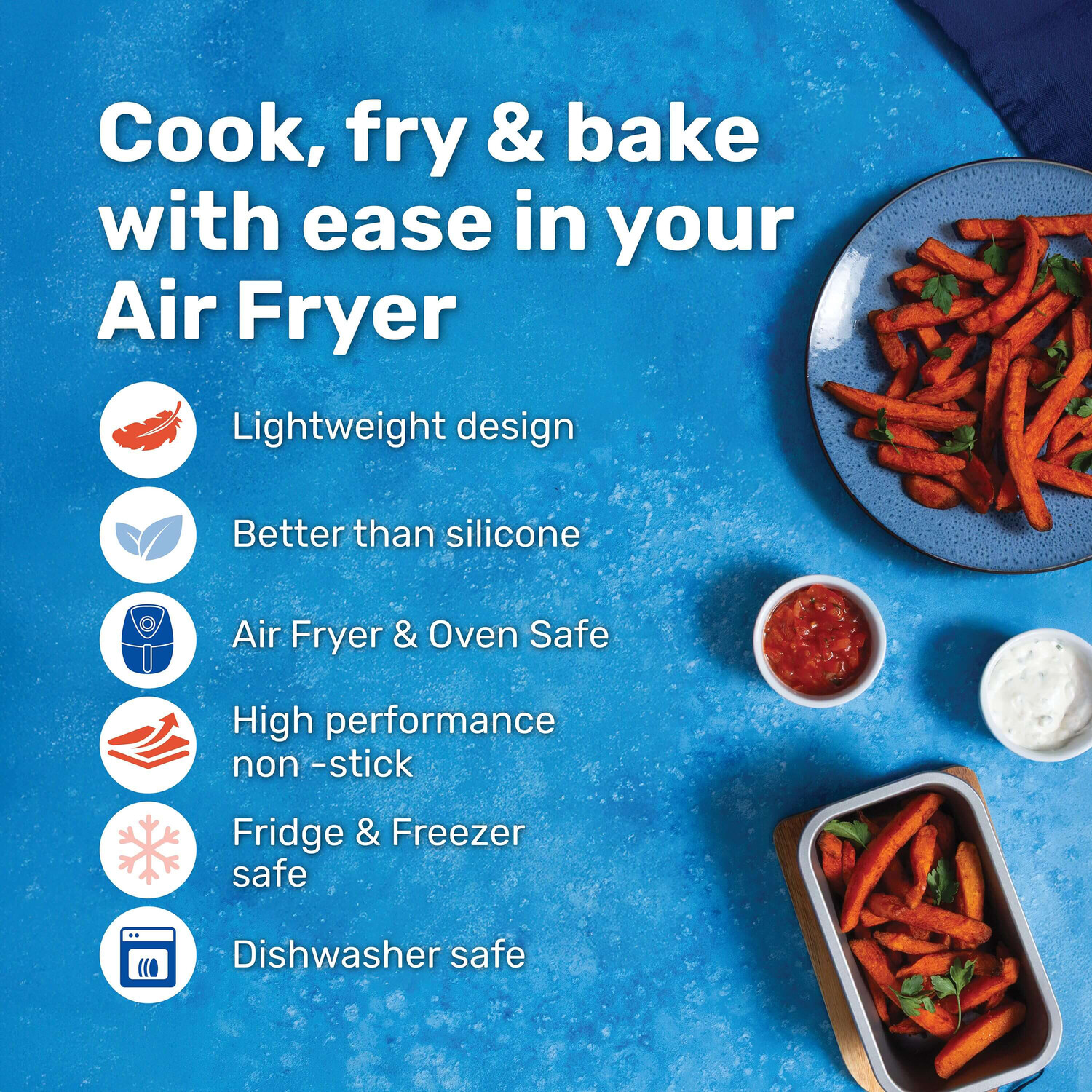 Set of 2 Air Fry Multi Use Tins Grey Image 5