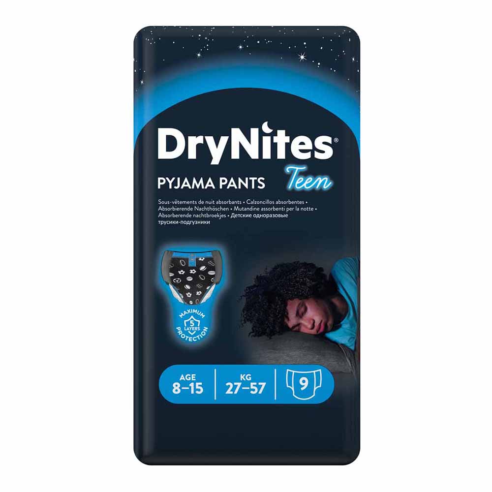 Huggies DryNites Pyjama Pants Boys 8 to 15 years 9 pack Image 2