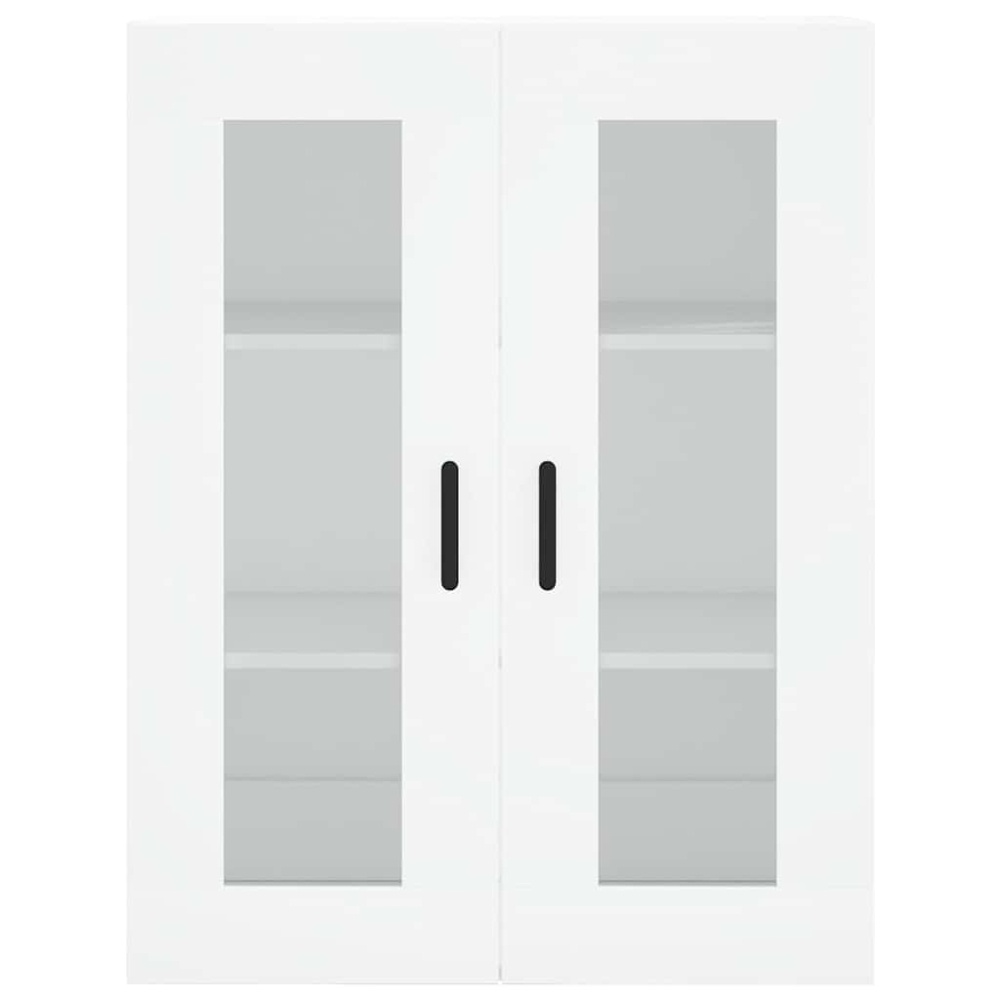 vidaXL 2 Glass Door 3 Shelf White Highboard Image 6