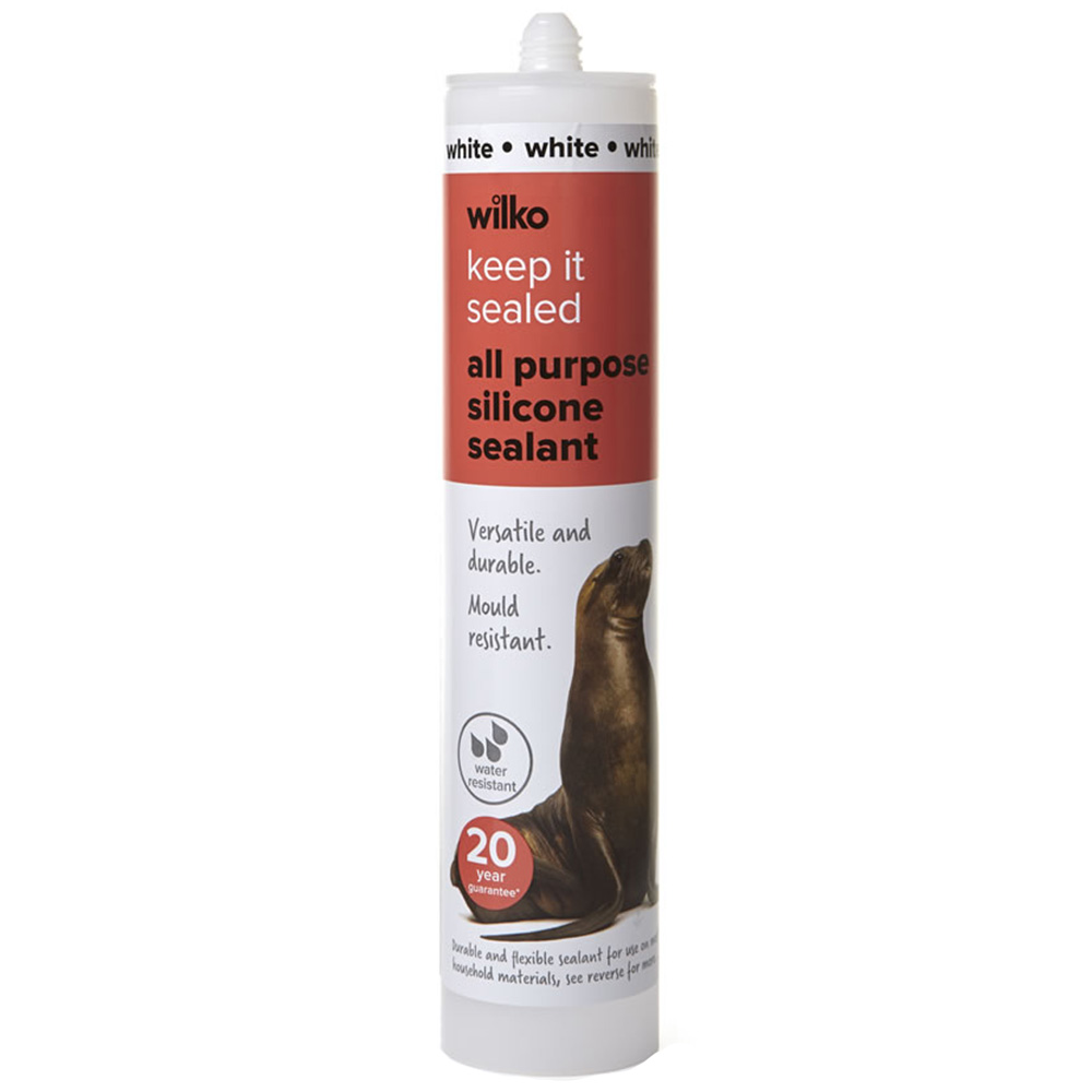 Wilko All-Purpose White Sealant Silicone 300g Image