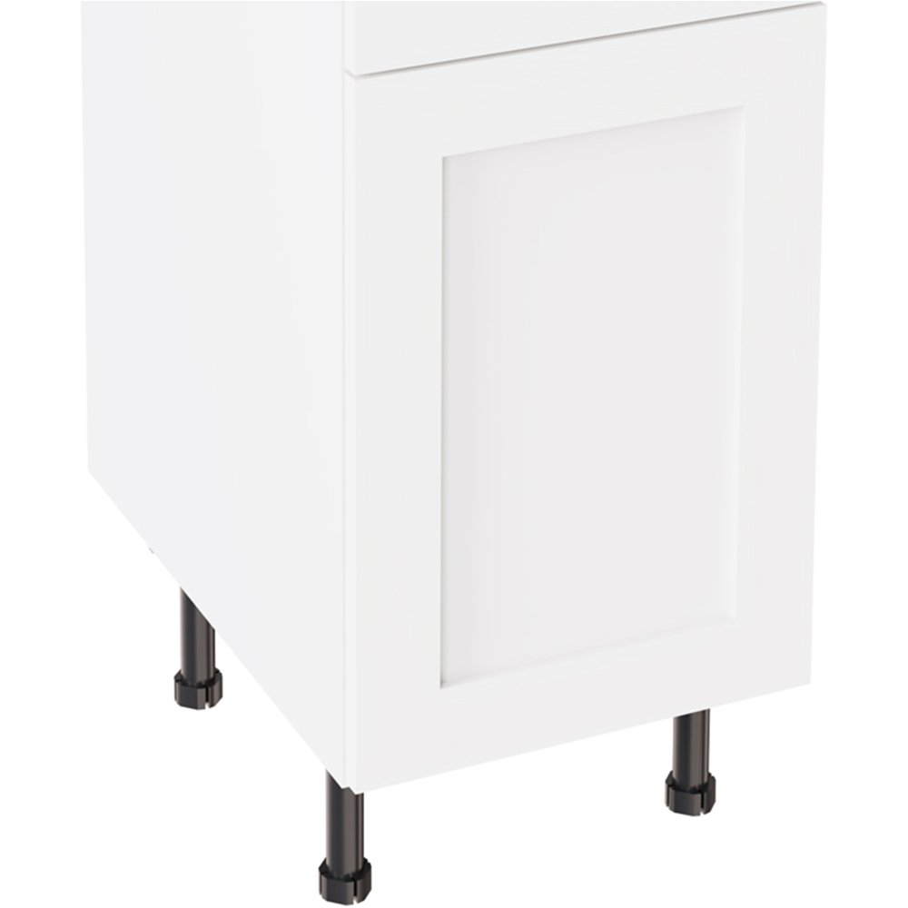 Kitchen Kit Shaker Matt White Drawerline Base Cabinet 400mm Image 3