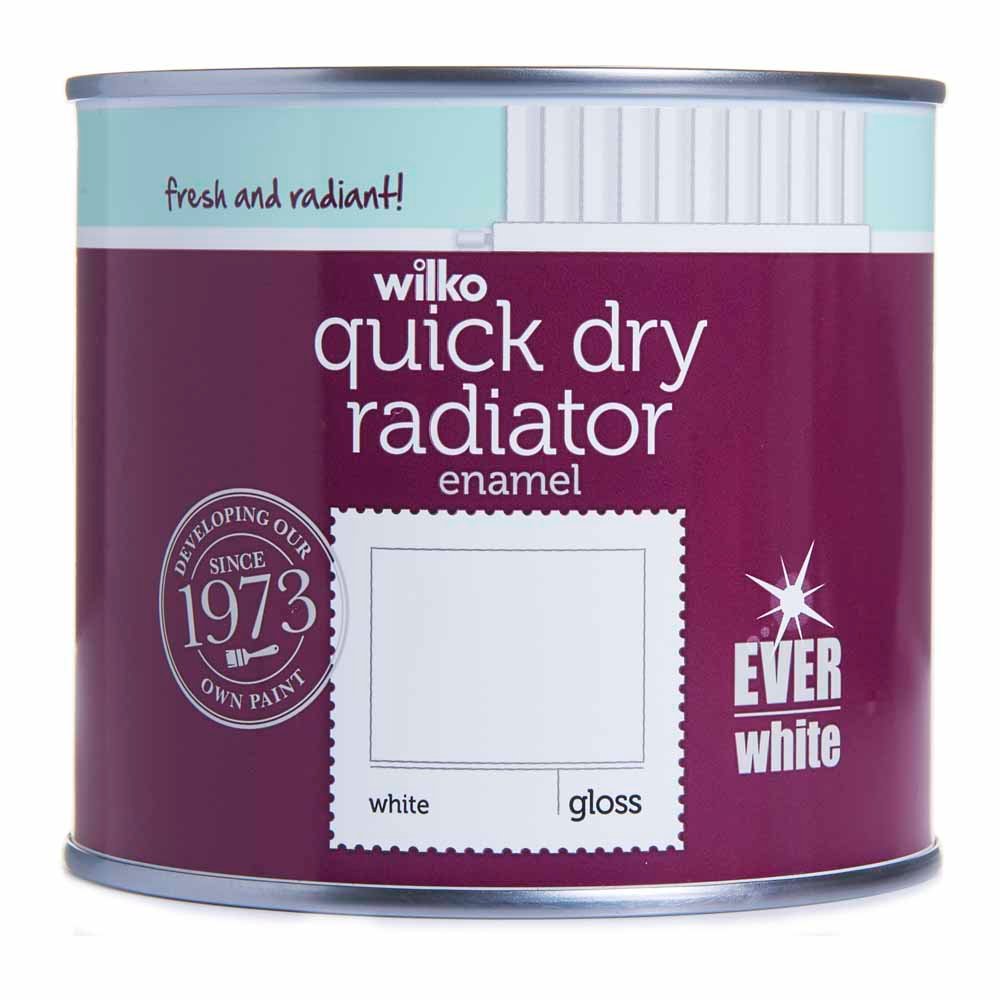 Wilko Quick Dry White Gloss Radiator Enamel 500ml Image 2