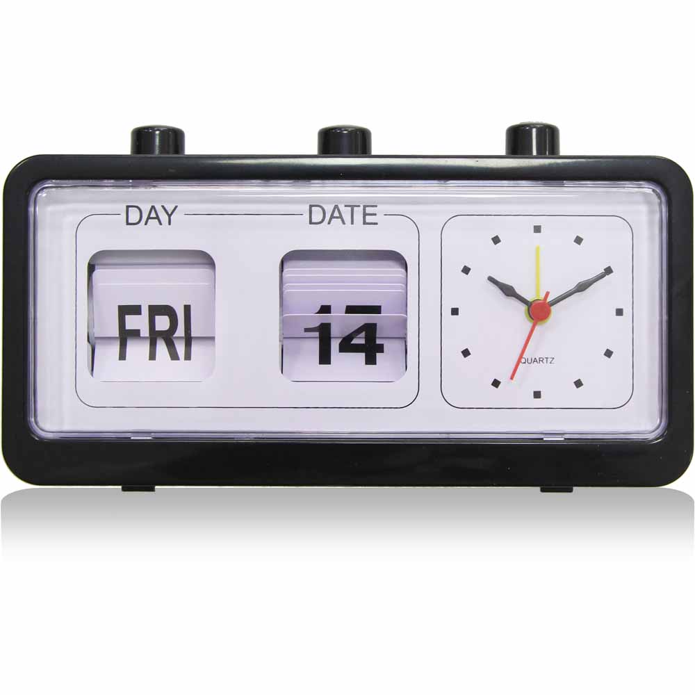 Wilko Black Flip Clock Wilko