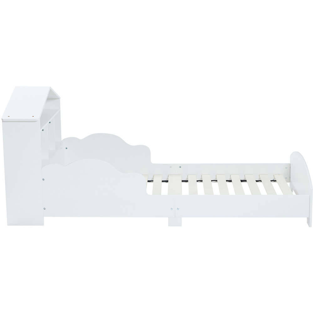 Liberty House Toys Kids White Toddler Bed with Bookcase Image 3