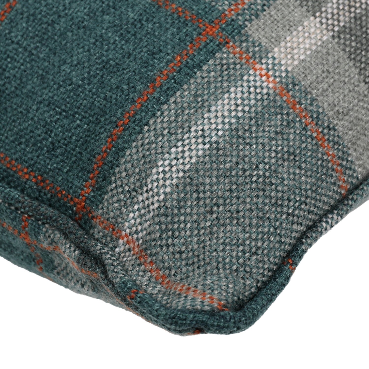 Highbury Check Cushion - Dark Green / 45cm Image 3