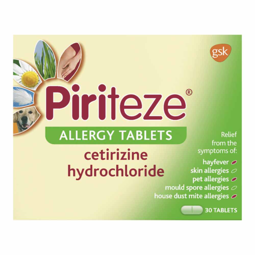 Piriteze Allergy Tablets 30 Pack Image