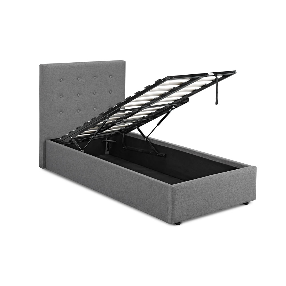 Luca Grey Single Ottoman Bed Wilko