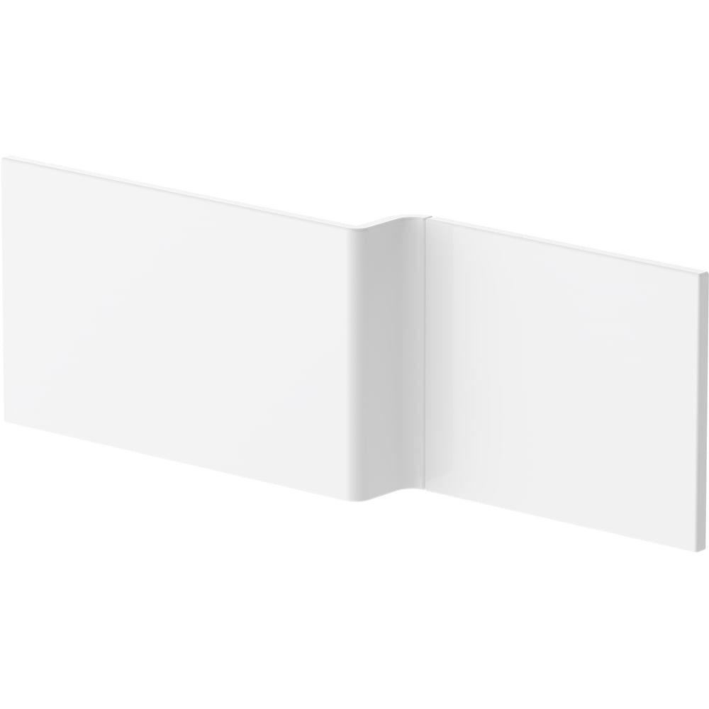 nuie White Square Shower Bath Front Panel 1500mm Image 1