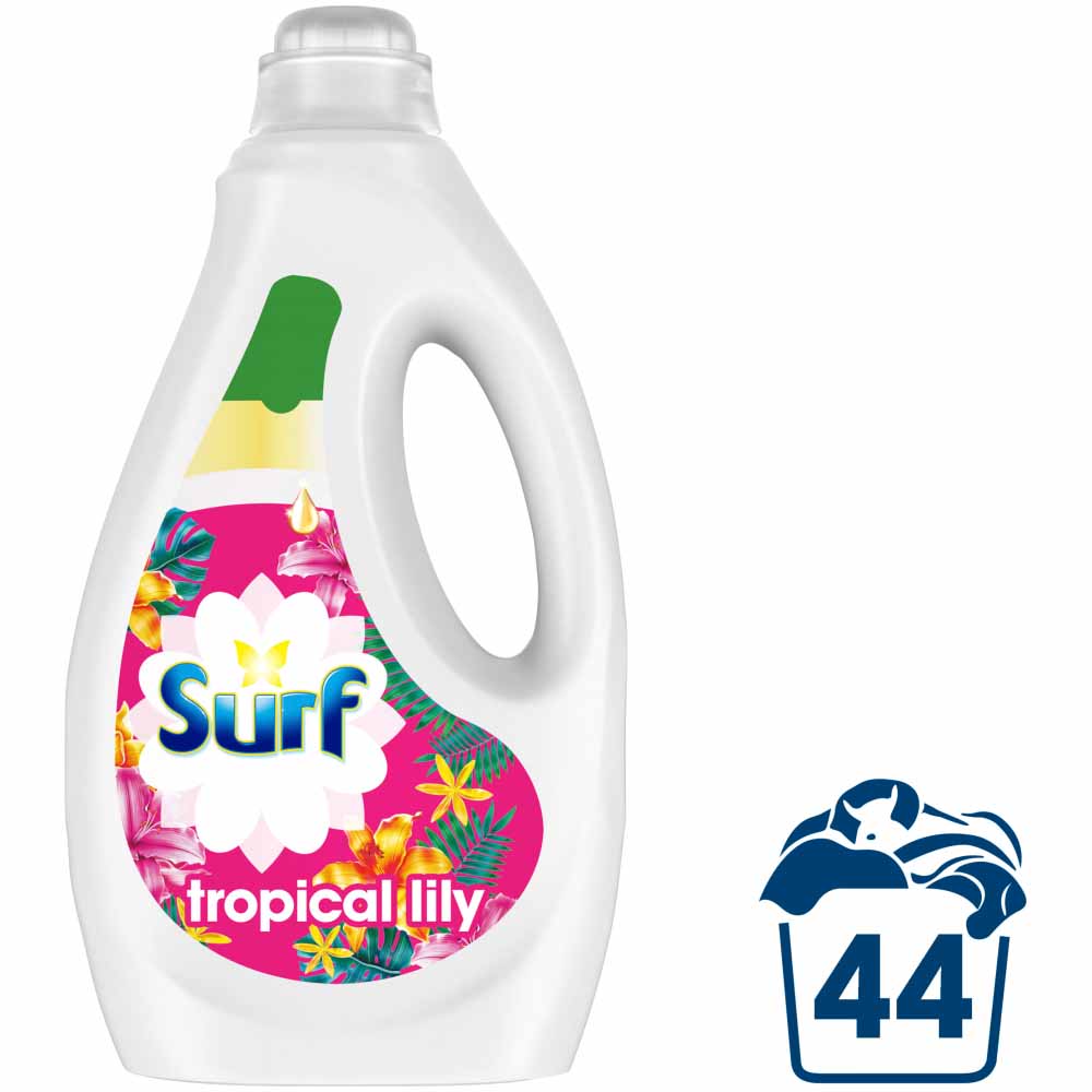 Surf Tropical Lily Concentrated Liquid Laundry Detergent 44 Washes 1.188L Image