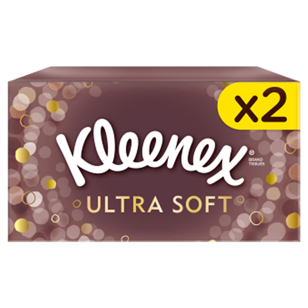 Kleenex Ultra Soft Tissues 64 Sheets 3 Ply 2 pack Image