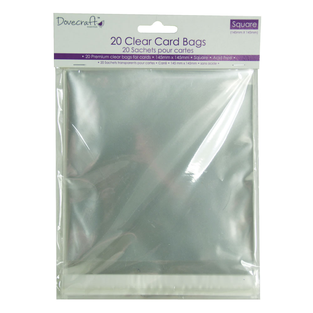 Dovecraft Clear Card Bags 145 x 145mm 20 pack Image