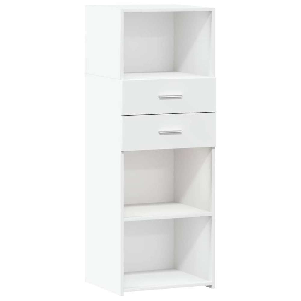 vidaXL 2 Drawer 3 Shelf White Highboard Image 2