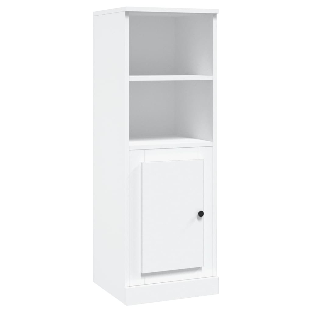 vidaXL Single Door 2 Shelf White Highboard Image 2