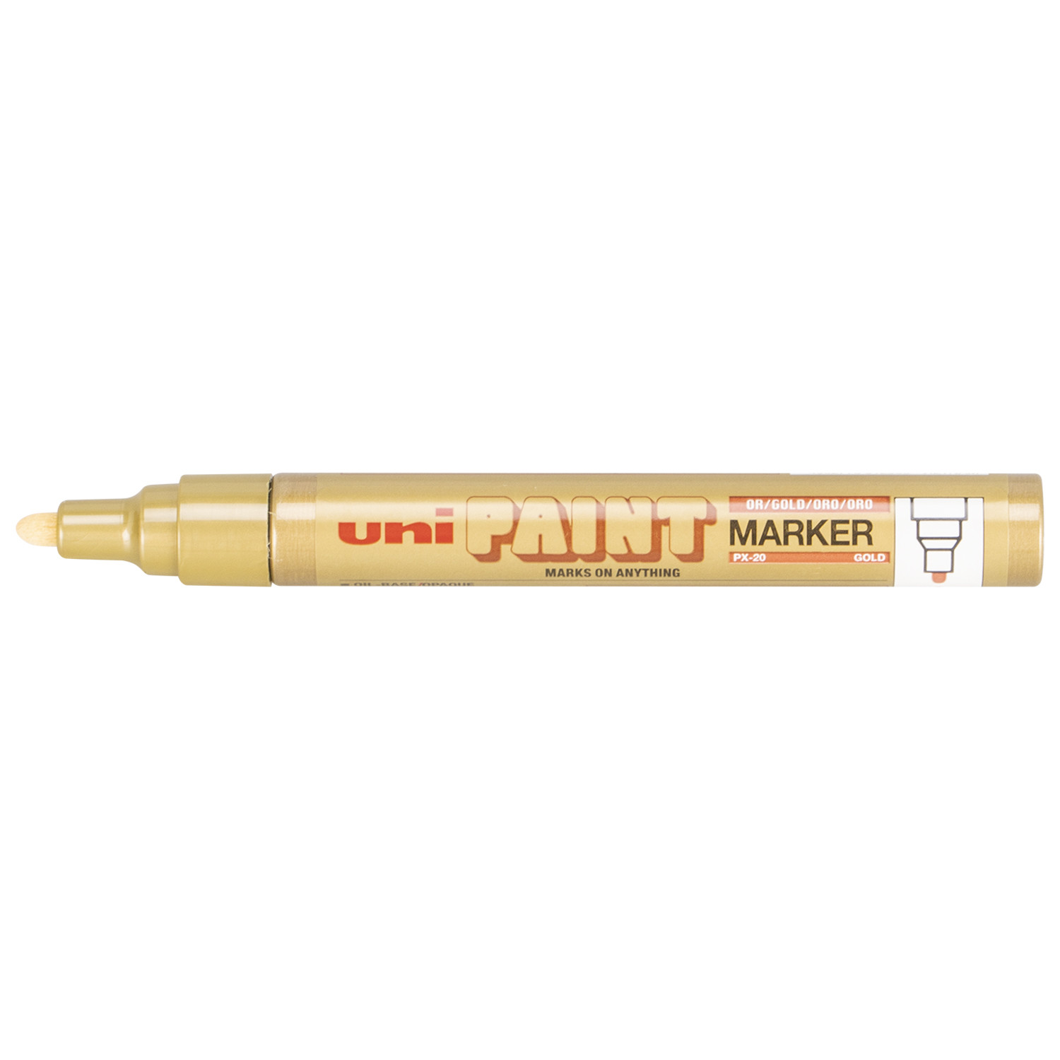 Uniball UniPaint Paint Marker Pen PX-20 Gold - Gold Image 2