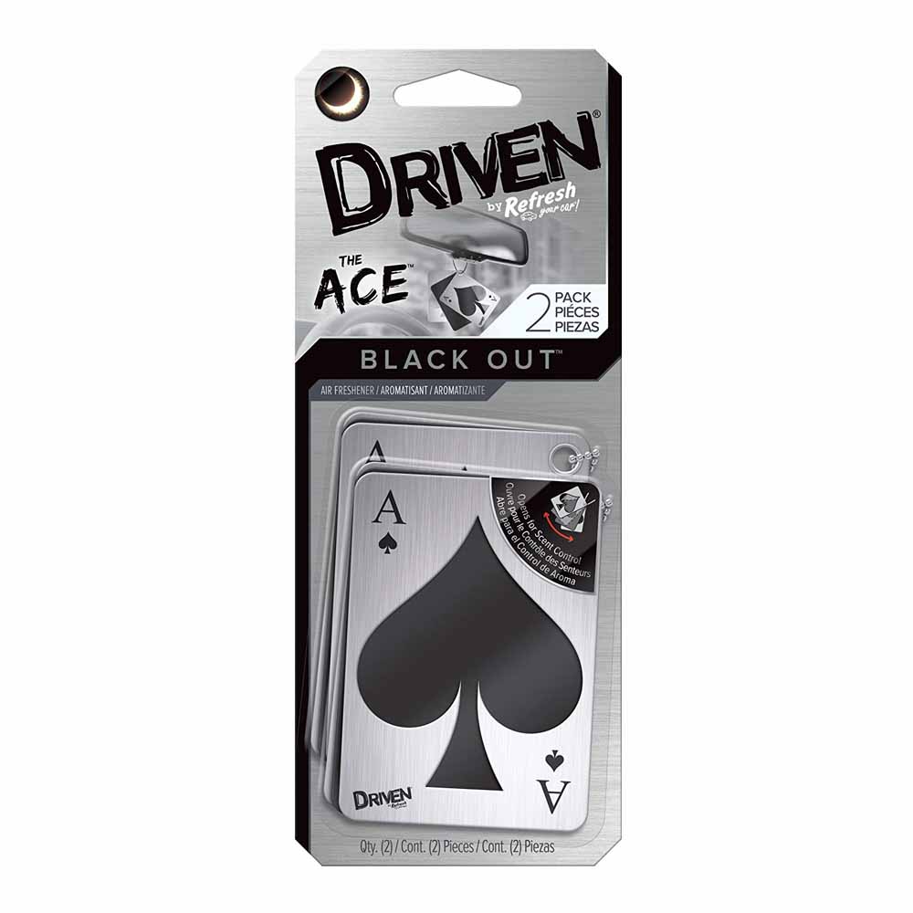 Driven by Refresh The Ace Blackout Car Air Freshener Wilko