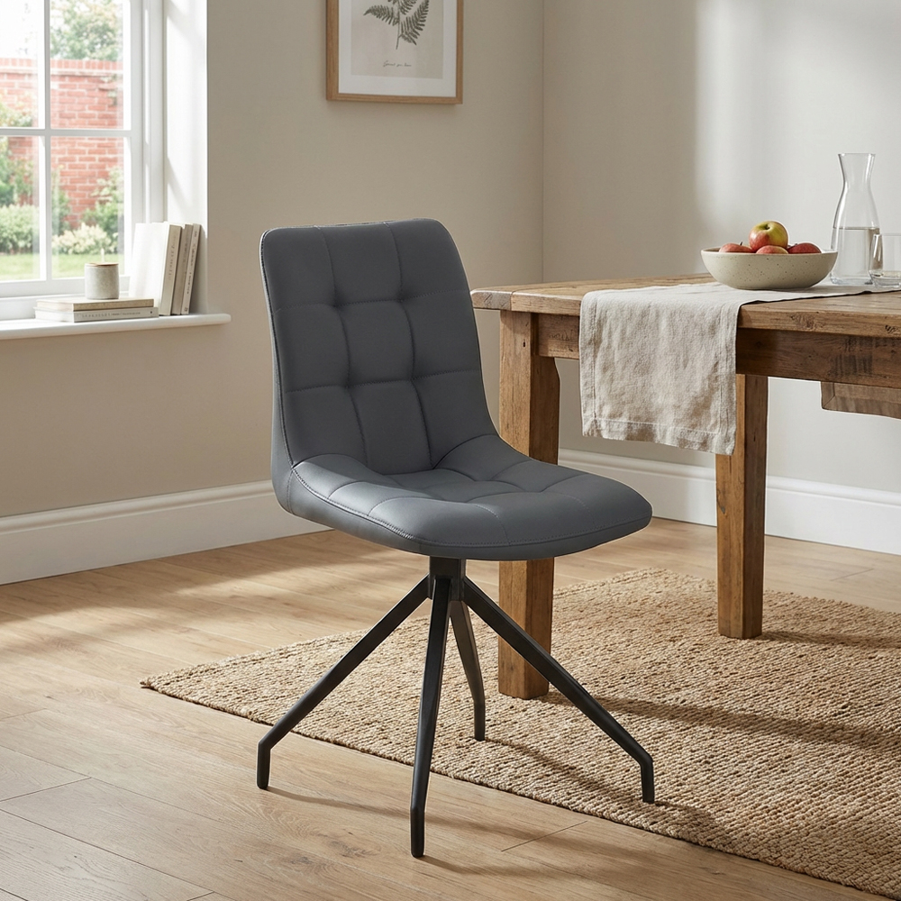 Pair of Elora Dining Chairs - Grey Image 5