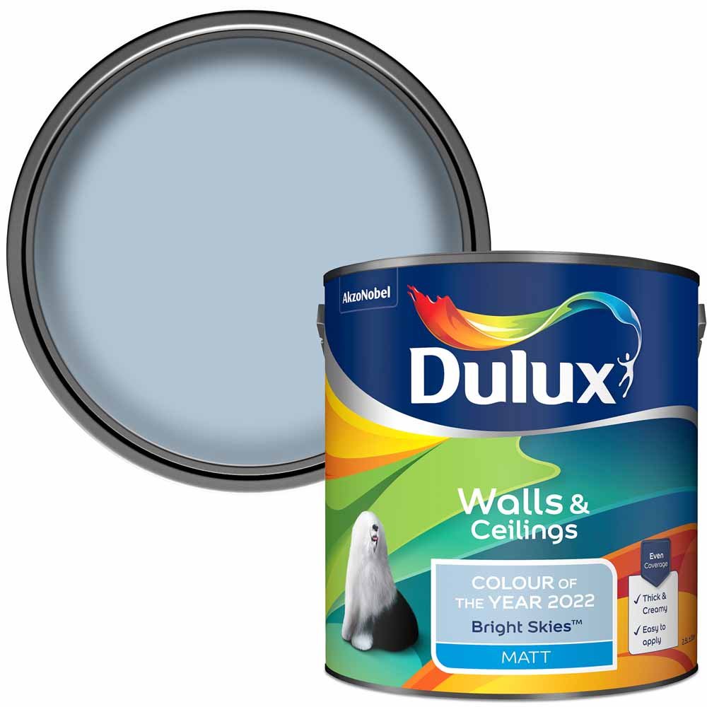Dulux Wall & Ceilings Bright Skies Matt Emulsion Paint 2.5L Image 1
