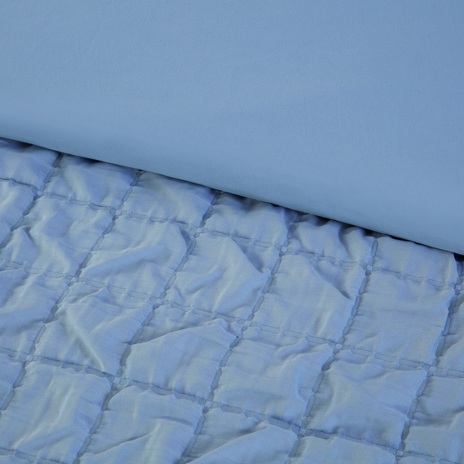 Kingston Check Duvet Set Blue Single Image 4