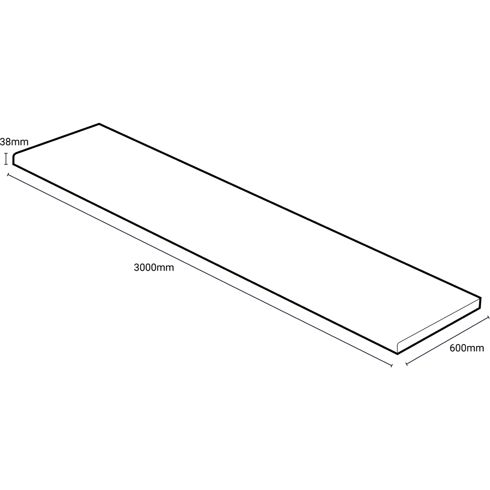 Options Plus Lima Stone Post-Formed Laminate Kitchen Worktop 3000 x 600 x 38mm Image 7