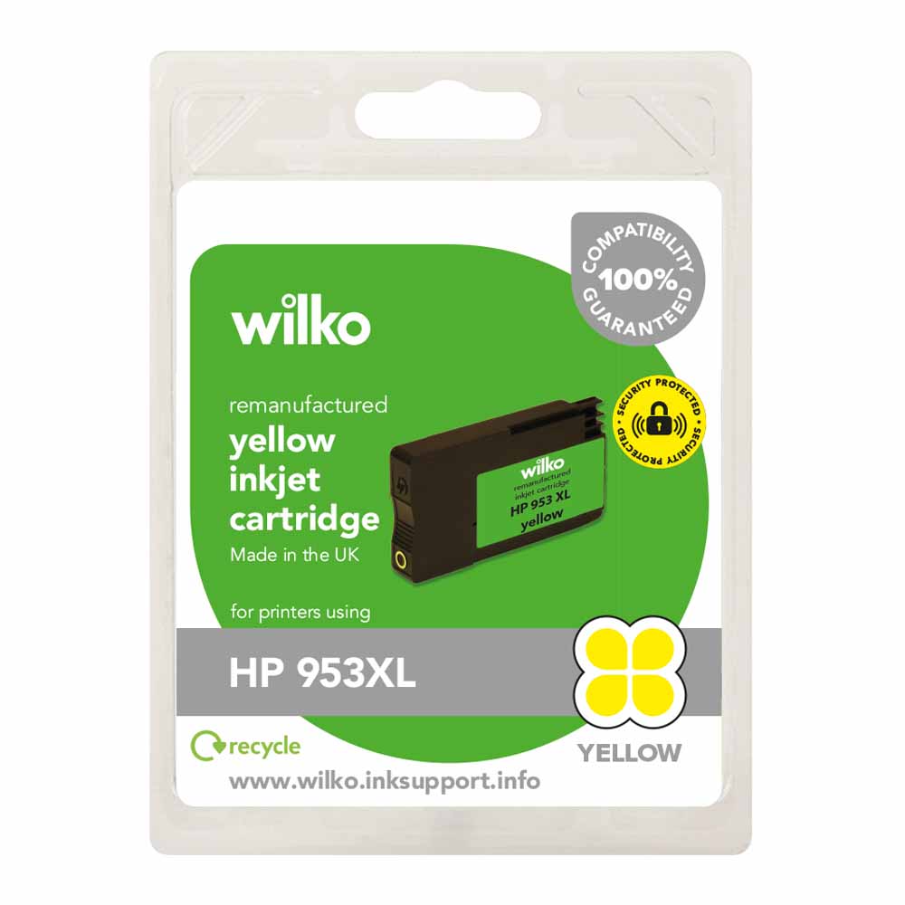 Wilko HP 953XL Yellow Remanufactured Inkjet Cartridge Image