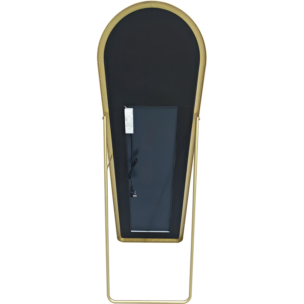 Standing LED Bow Mirror Gold Image 9