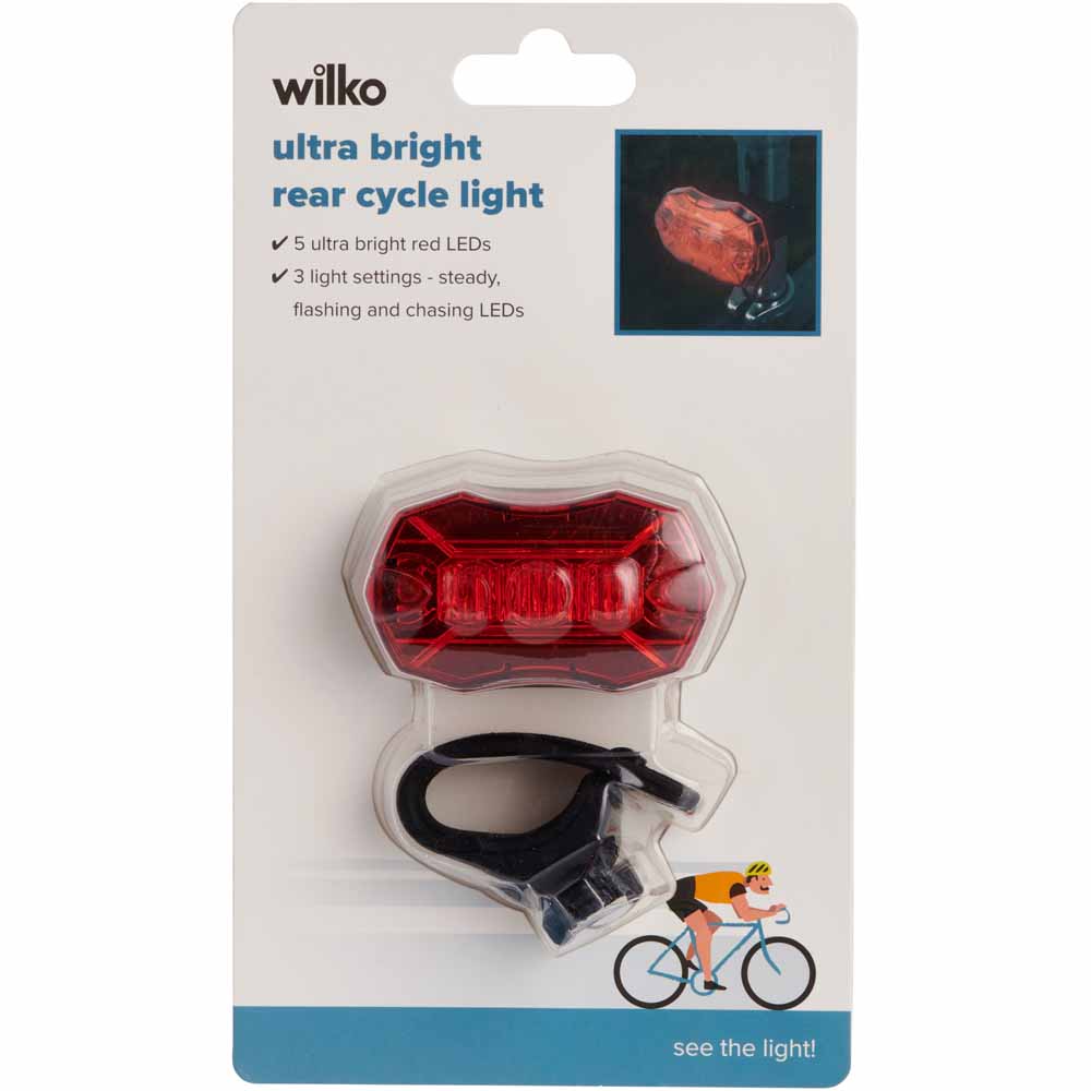 Wilko Ultra Bright 5 LED Rear Light | Wilko