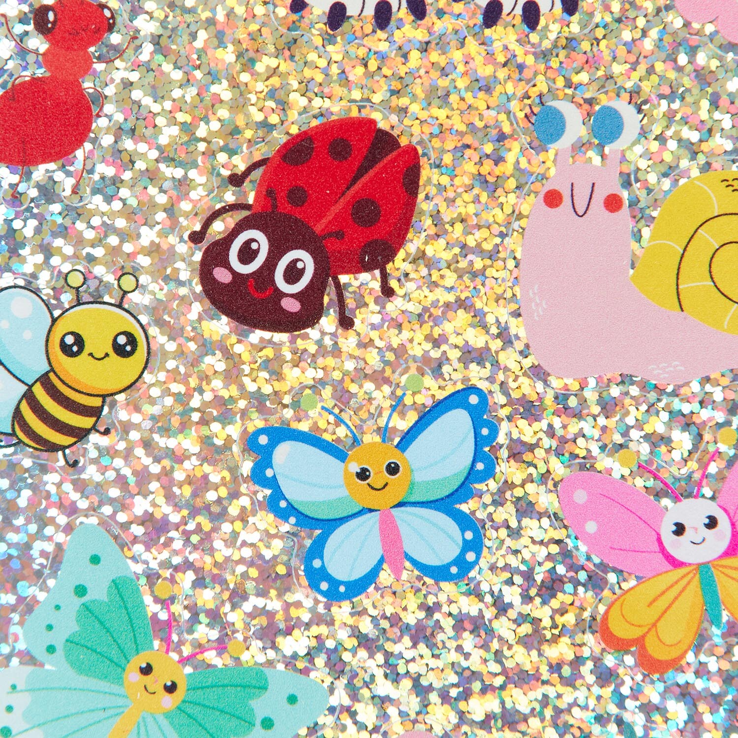 Glitter Stickers Insects Multicolour Image 4