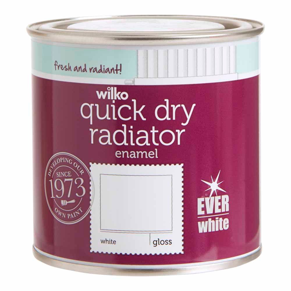 Wilko Quick Dry White Gloss Enamel Radiator Paint 250ml Image 2