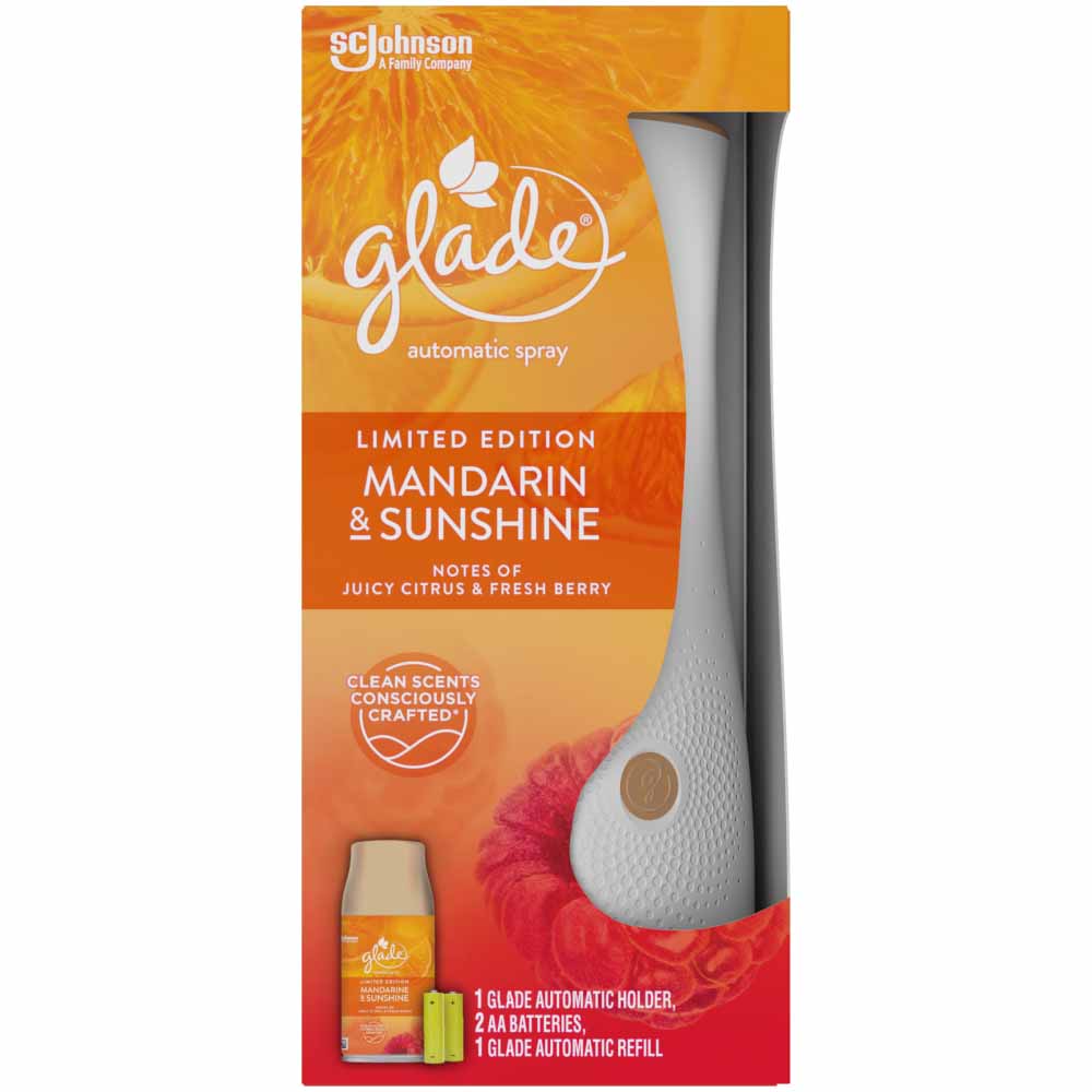 Glade Automatic Holder Mandarin and Sunshine Air Freshener 269ml  - wilko