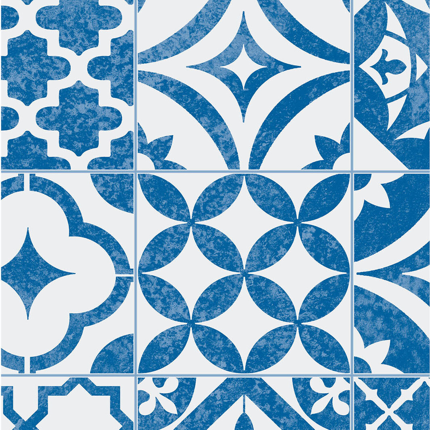 d-c-fix Zuladi Self Adhesive Vinyl Film - Blue and White Image 1